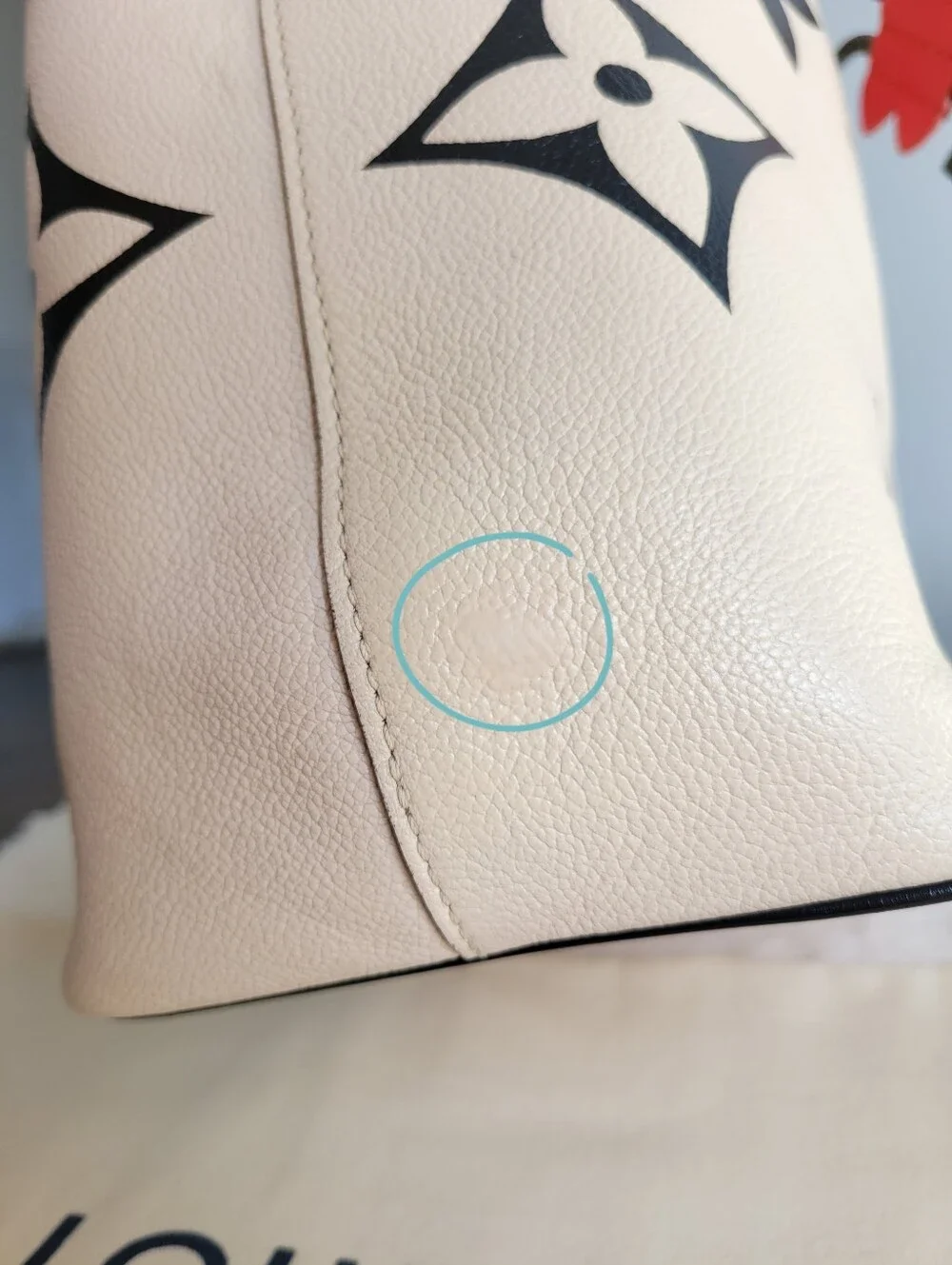 💕LIMITED Edition Louis Vuitton Neo Crafty Giant Noe Ivory Creme Black Empreinte